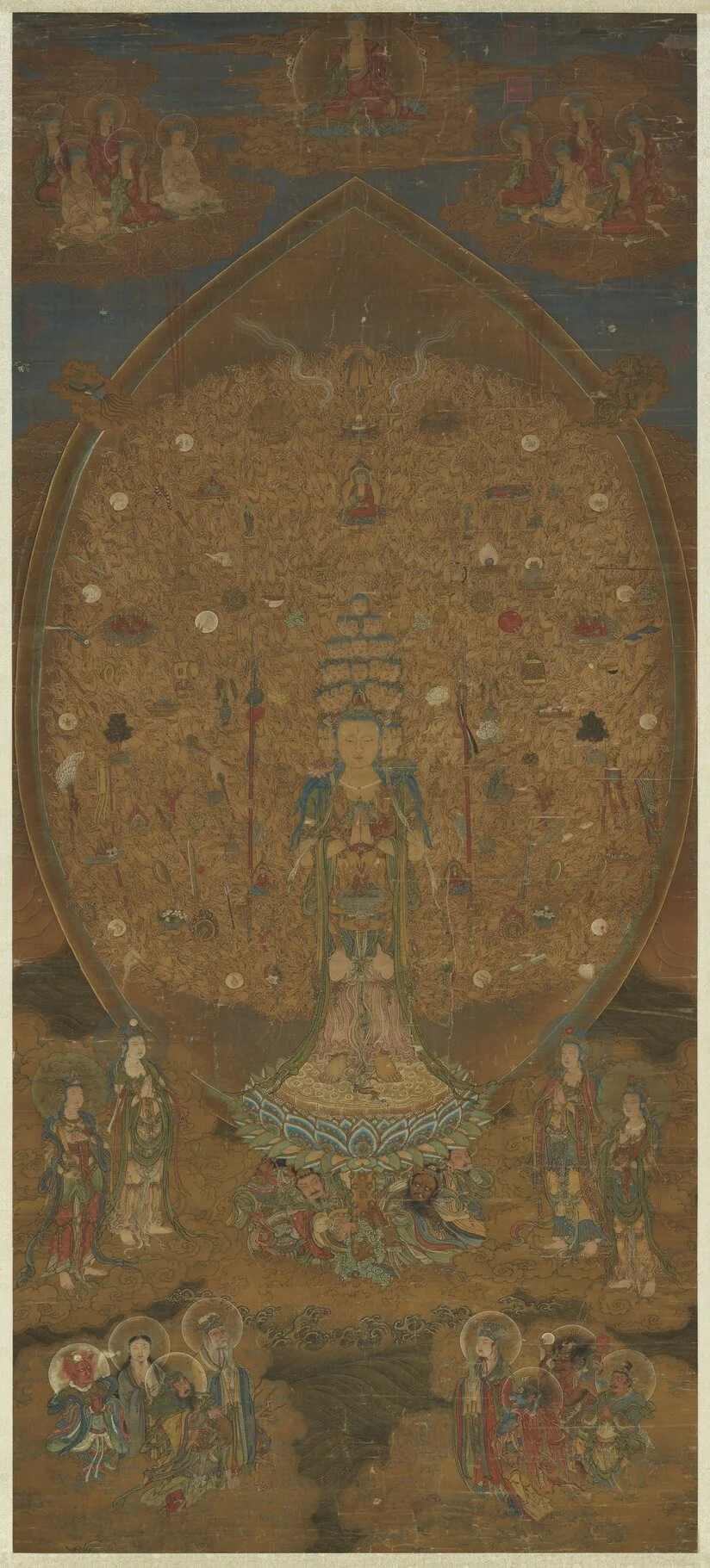 宋人畫千手千眼觀世音菩薩　軸, by Unknown, unspecified, 1100