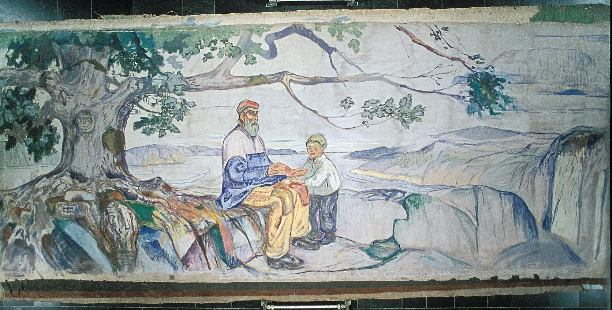 History, by Edvard Munch, oil, 1910