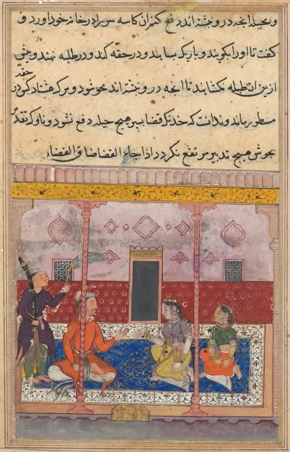The merchant has the hateful skull ground and put into a box, from a Tuti-nama (Tales of a Parrot): Twenty-third Night, by Unknown, unspecified, 1560