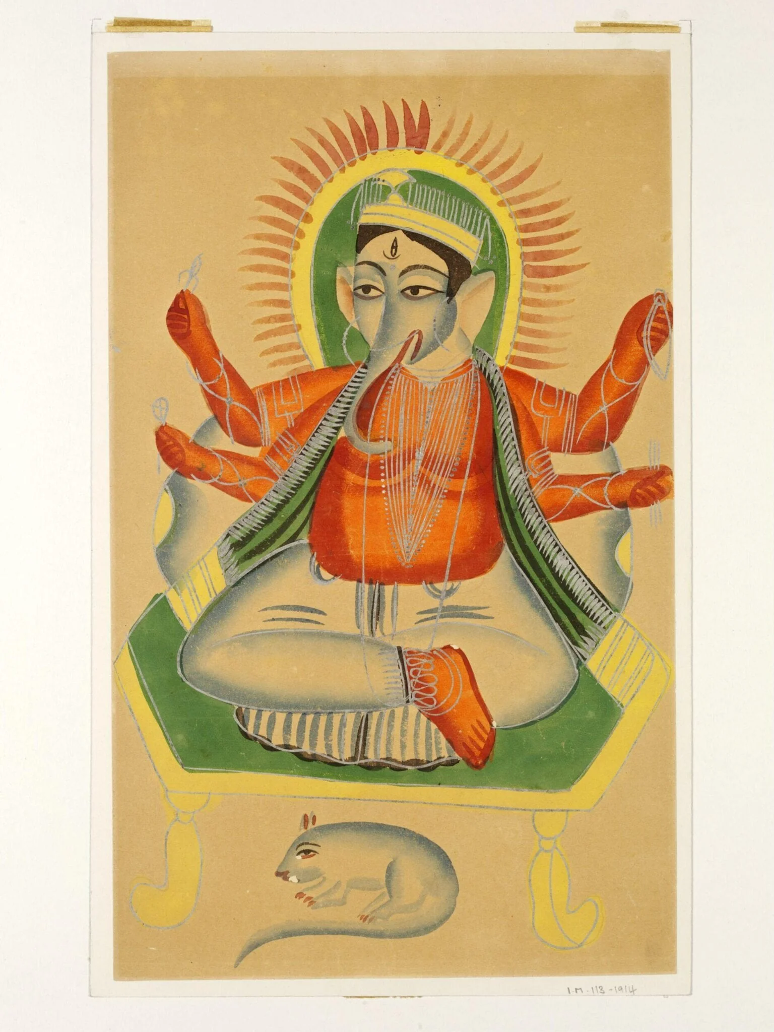 Ganesha, by Unknown, paint, 1890