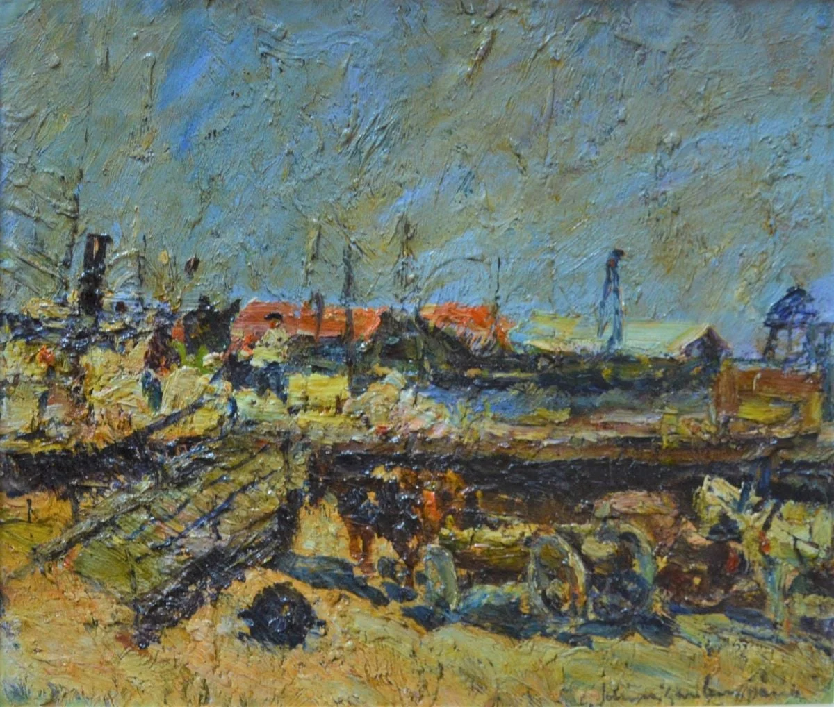 Debarcader la Sulina, by Rudolf Schweitzer-Cumpăna, 1936
