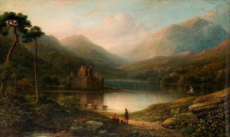 Kilchurn Castle, Loch Awe, by George Frederick Buchanan, oil, 1854
