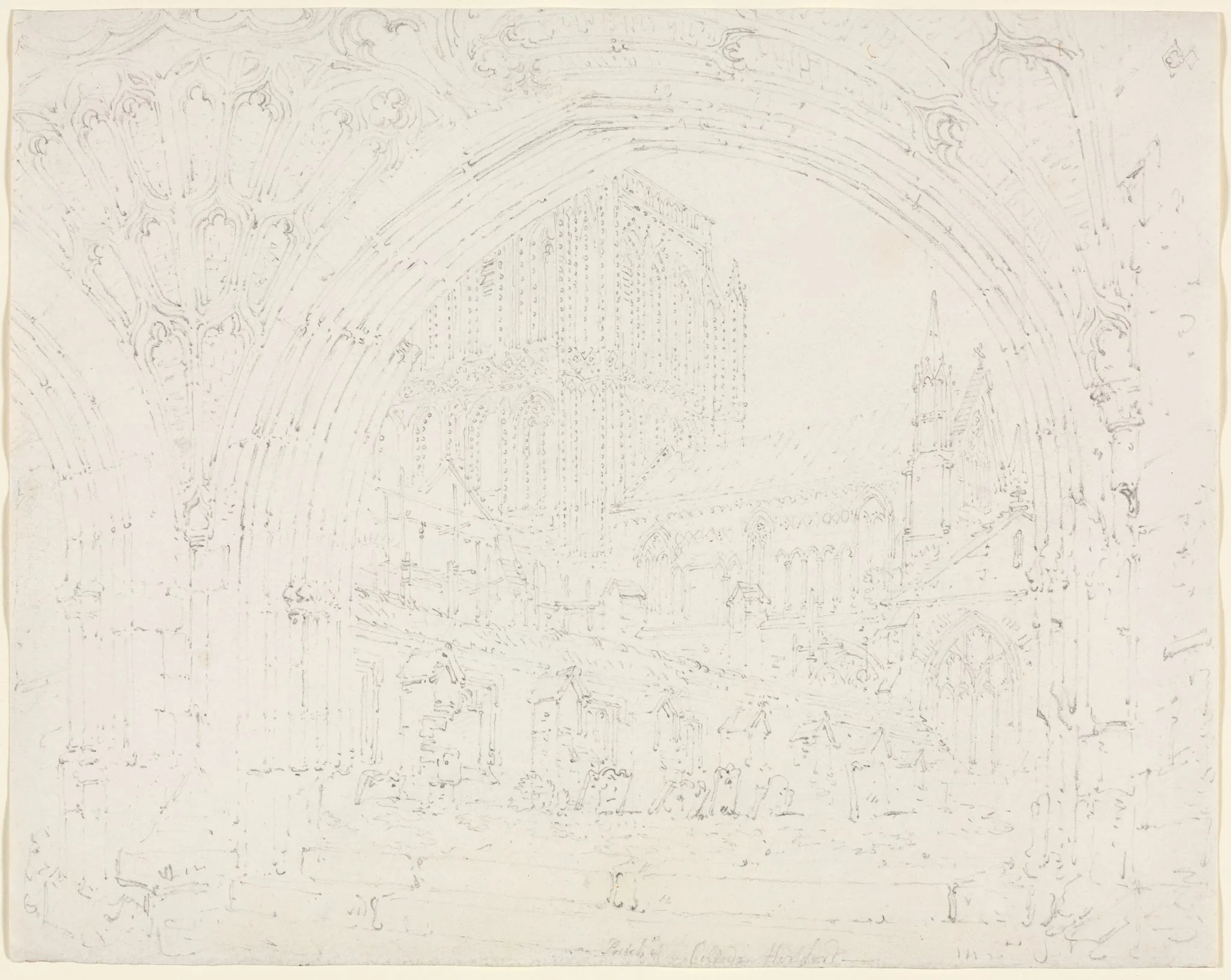 Hereford Cathedral, by Joseph Mallord William Turner, 1793