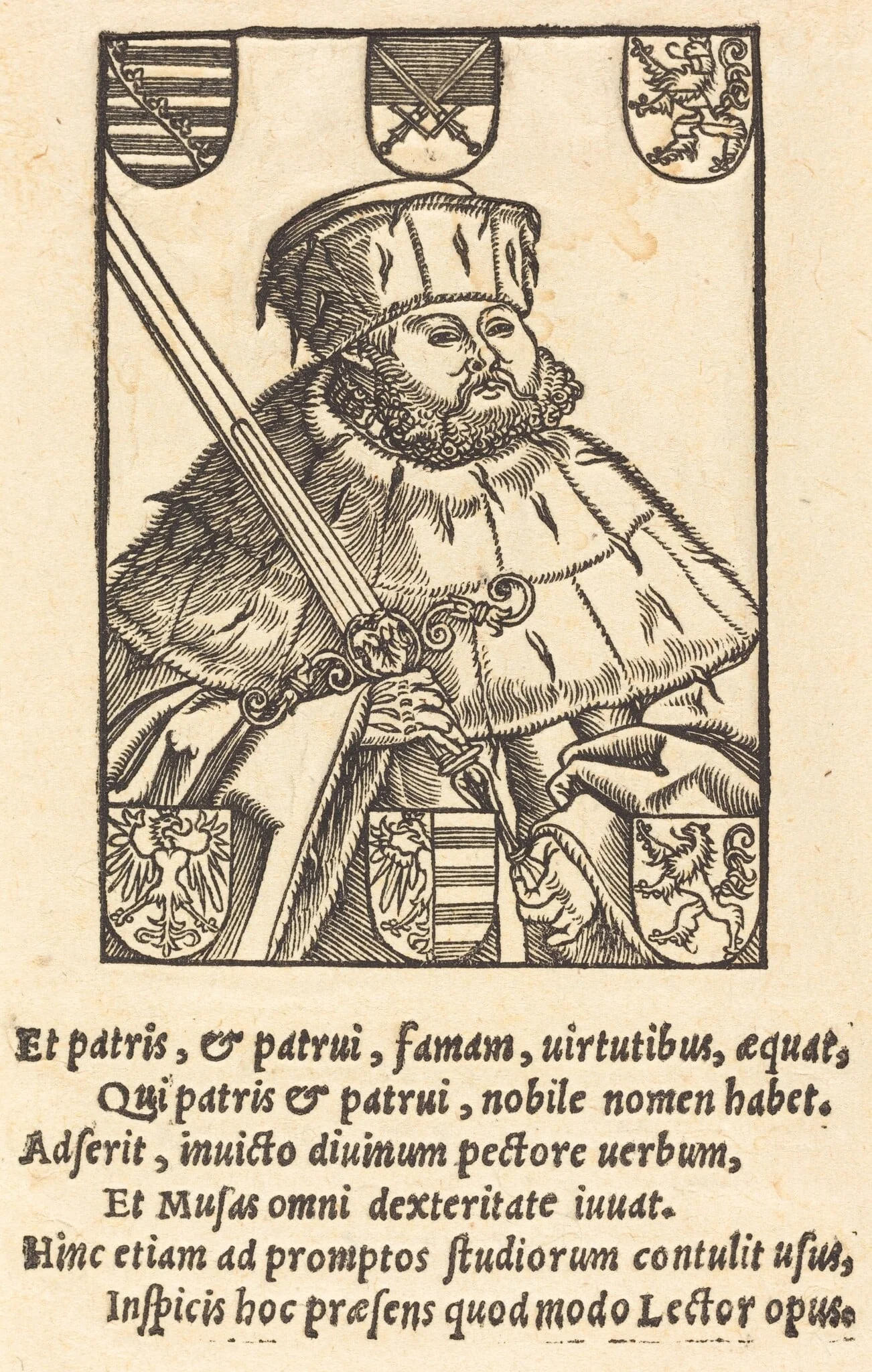 John Frederic the Magnanimous, in Electoral Robes [left], by German 16th Century, ink, 1550