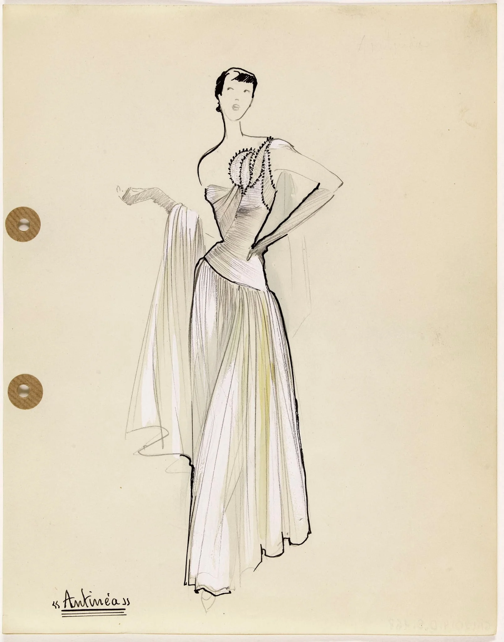 'Antiméa', by Marie-Louise Carven, 1949