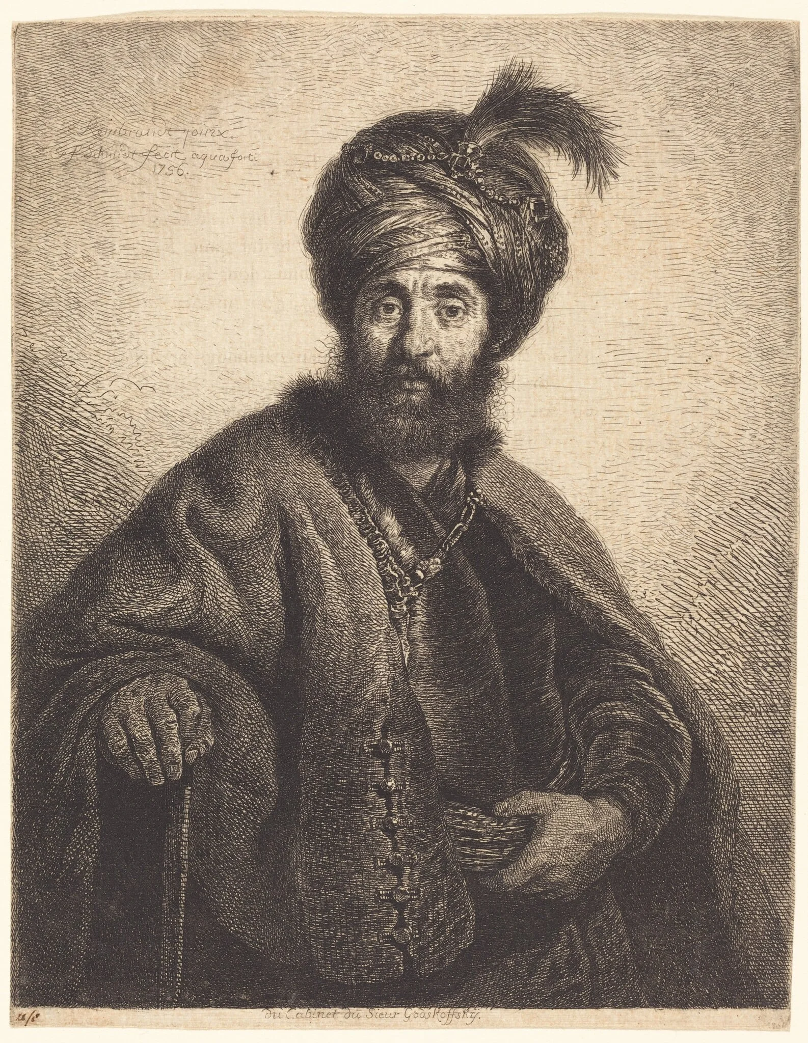 The Persian, by Georg Friedrich Schmidt, ink, 1756