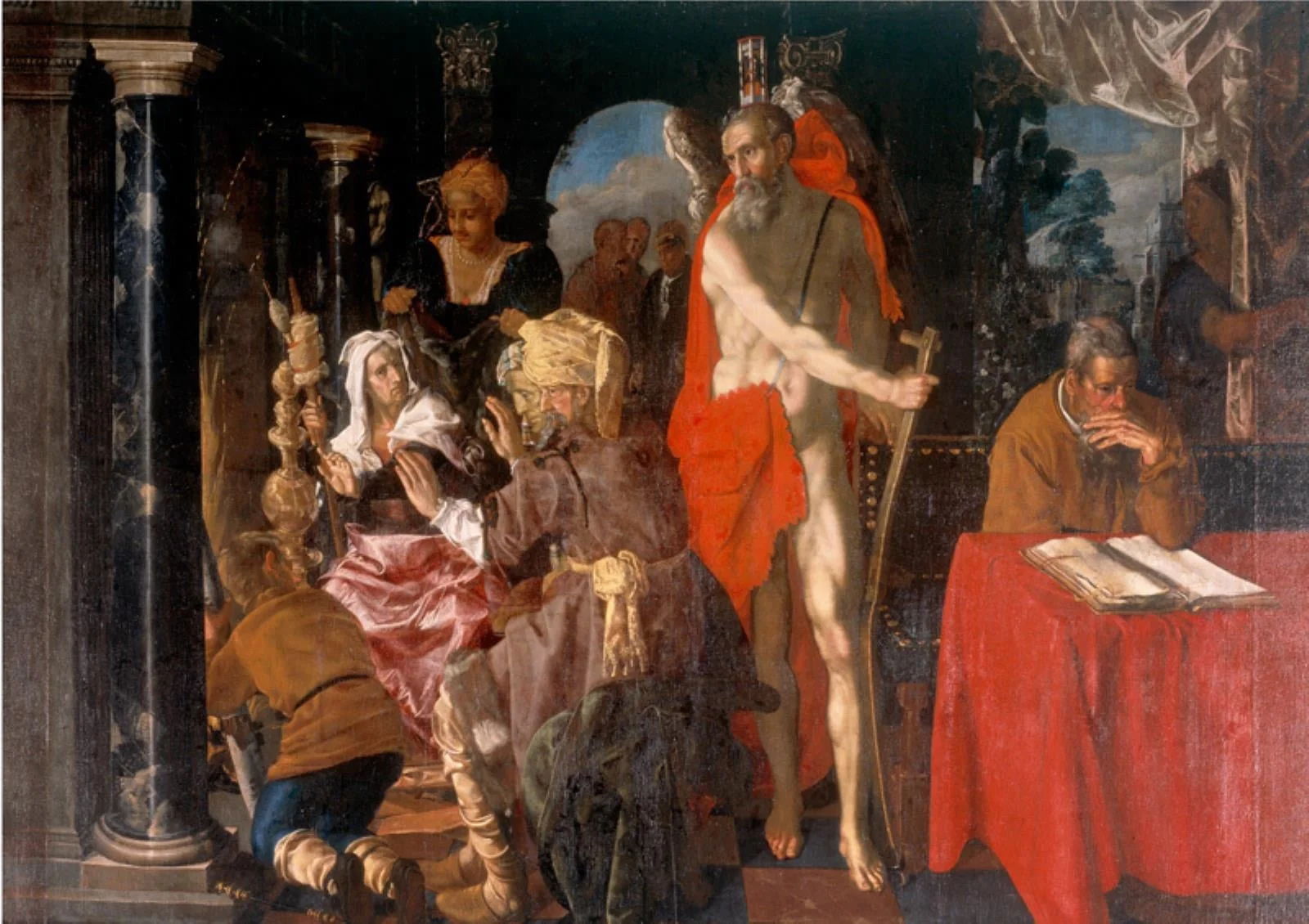 Allegory of Old Age. Time and the Scholar, by Unknown, 1550