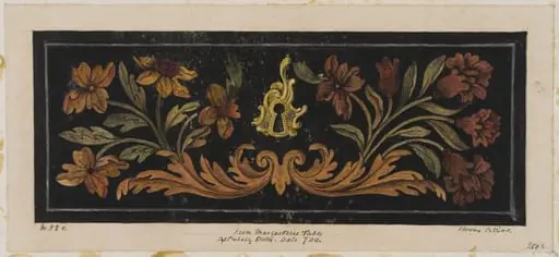 Drawer, marqueterie table