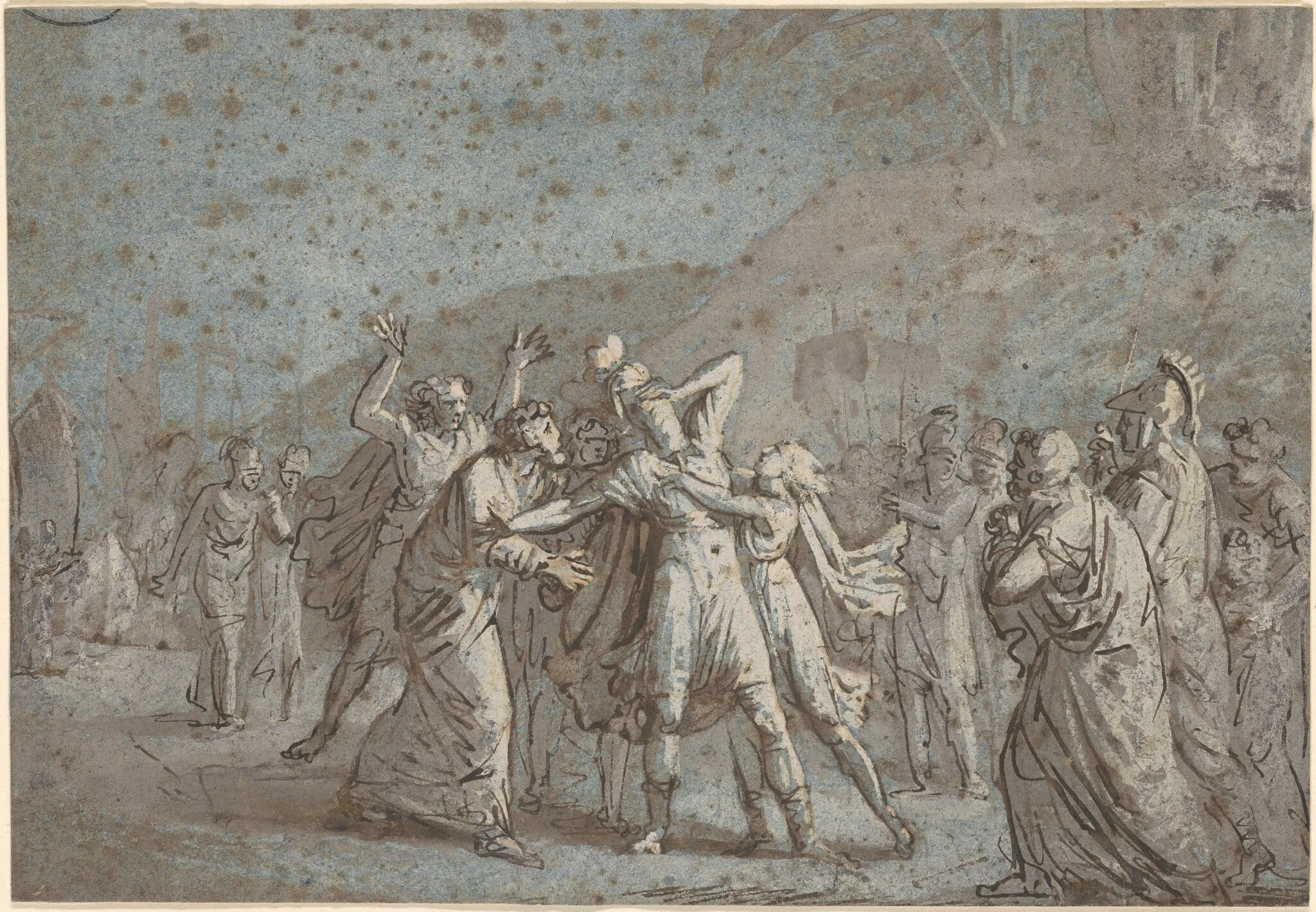 Jephthah's Daughter, by Benjamin West, ink, 1780