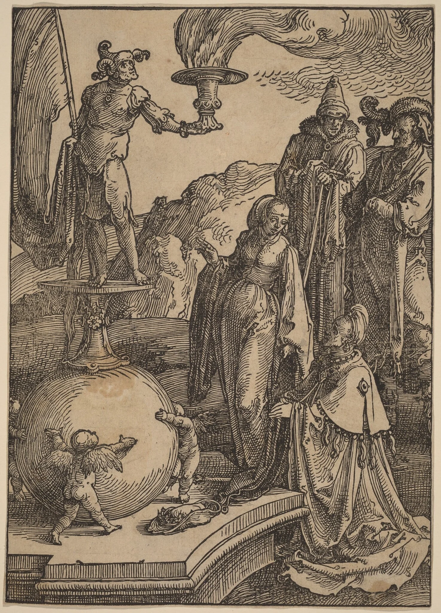 Solomon's Idolatry, by Lucas van Leyden, ink, 1518