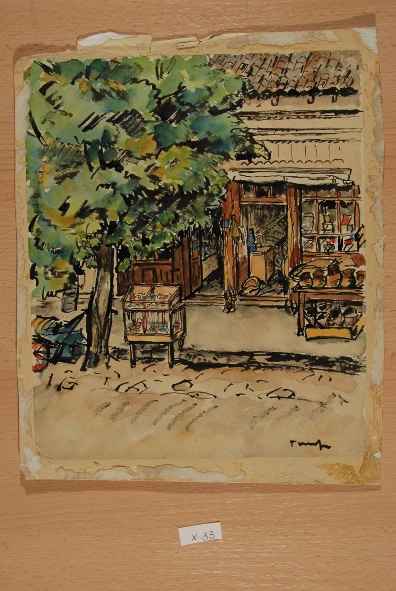 Tarabe la Mangalia (Prăvălie la Mangalia), by Nicolae Tonitza, 1923