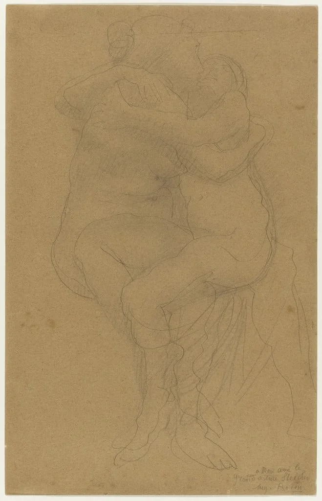 Untitled, by Auguste Rodin, graphite, 1888