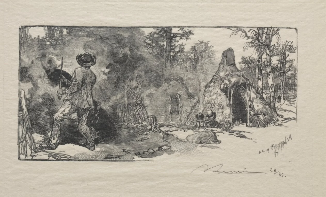Les Charbonniere, by Auguste Lepère, 1887
