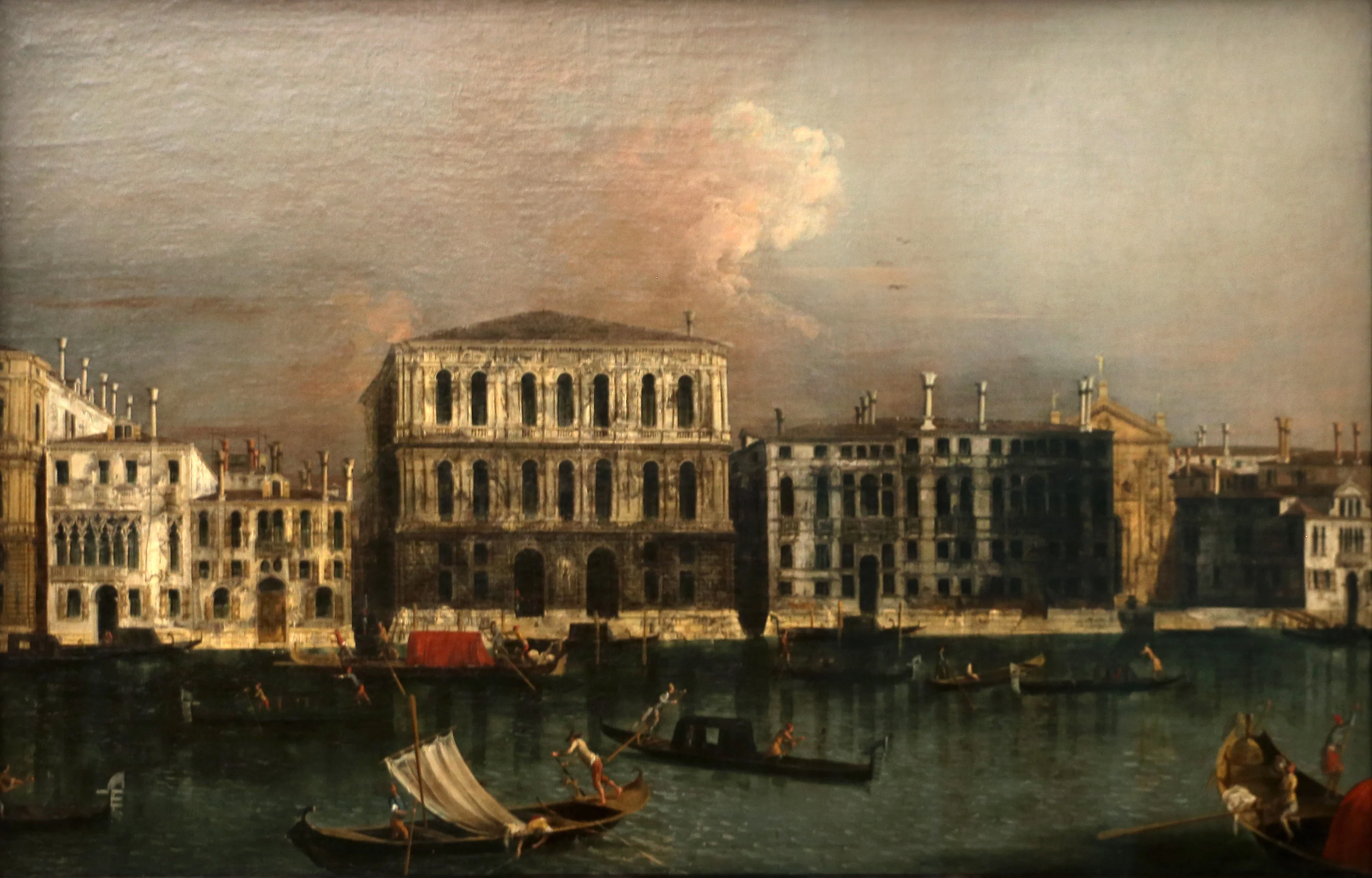 View of the Canal Grande in Venice with a Look at Ca'Pesaro