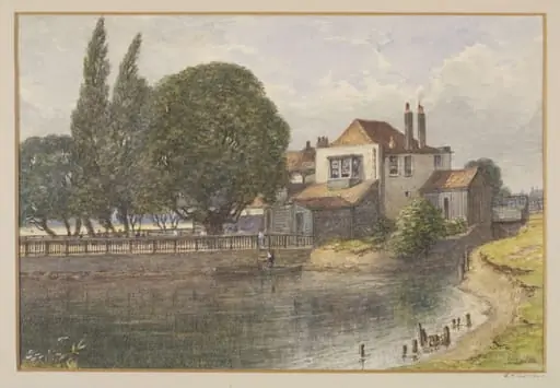 The White Hart, on the River Lea at Temple Mills, Hackney Marshes