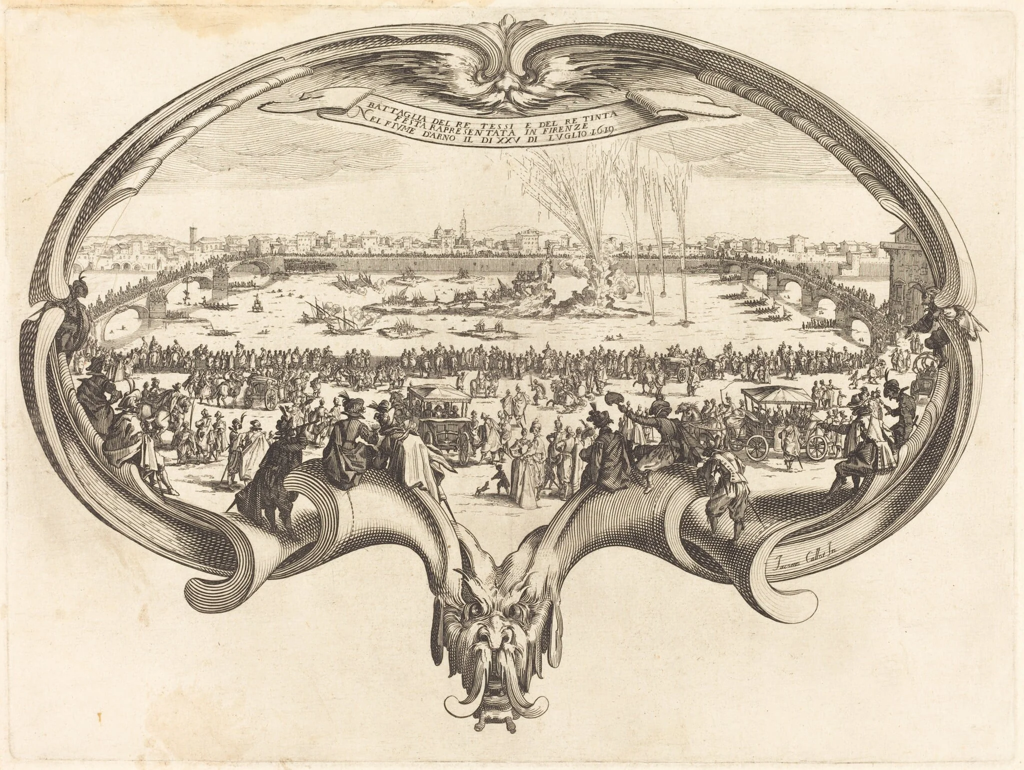 The Fan, by French 17th Century, ink, 1650