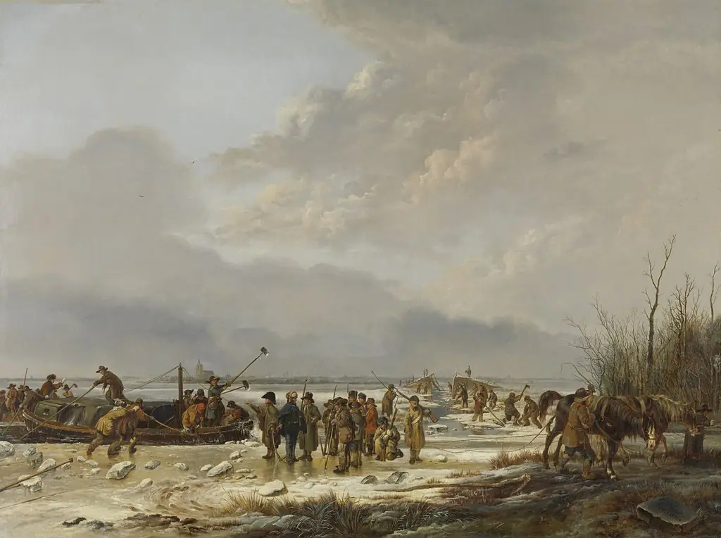 Breaking of the Ice on the Karnemelksloot near Naarden, January 1814