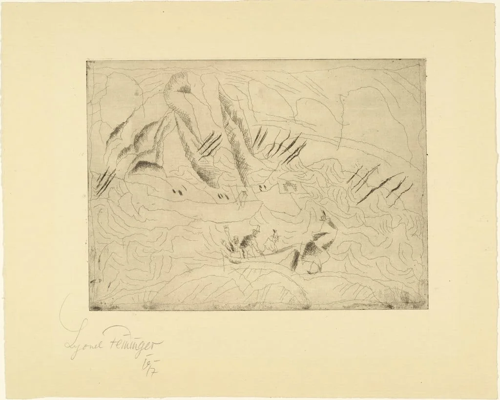 Untitled, by Lyonel Feininger, ink, 1917