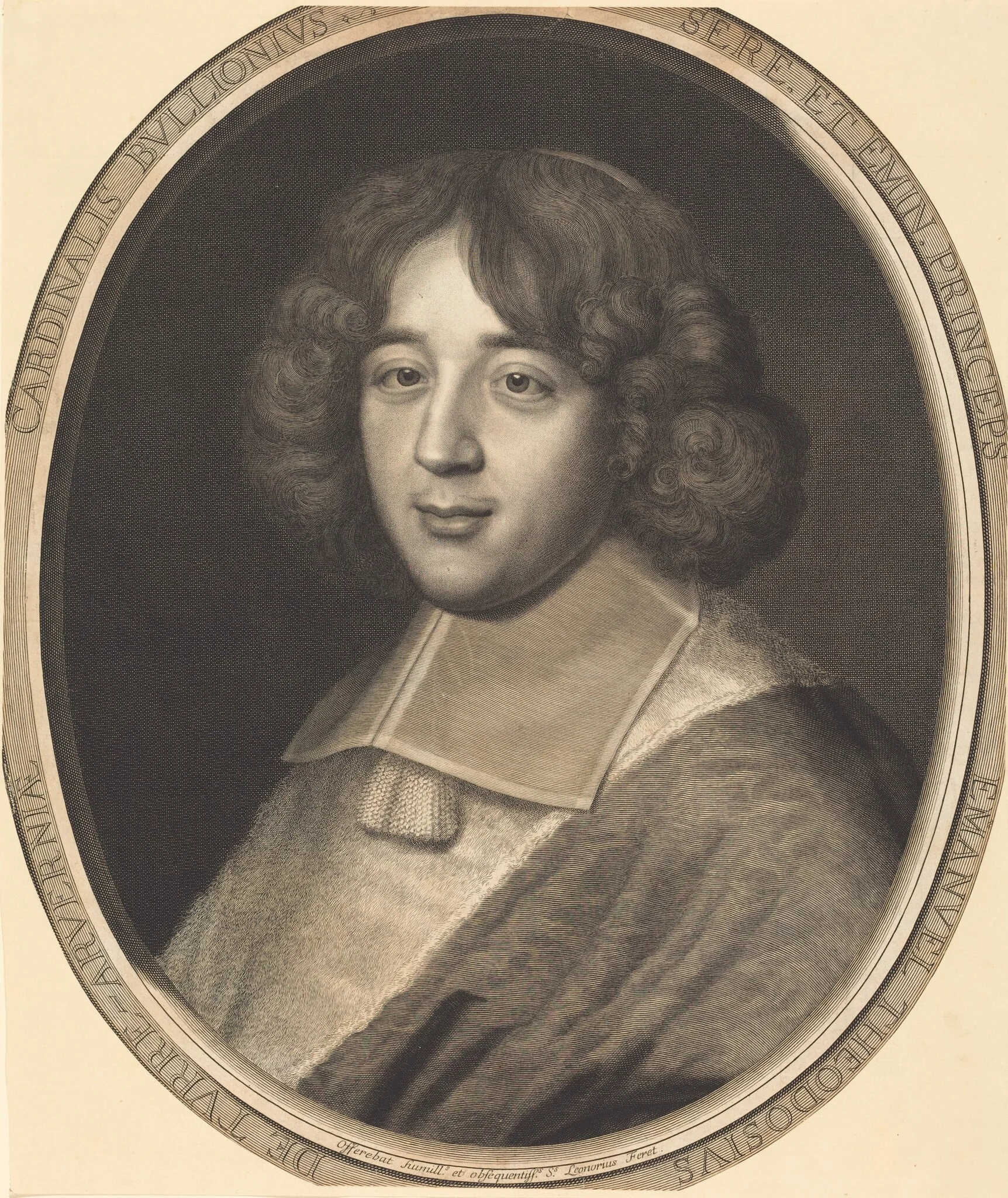 Cardinal de Bouillon, by Robert Nanteuil, ink, 1670