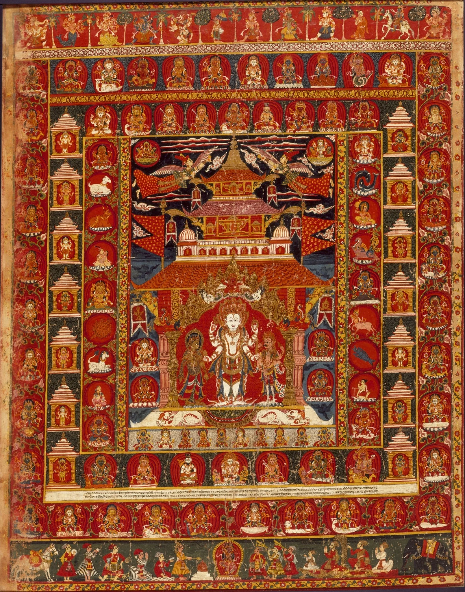 Mandala of Vishnu, by Unknown, unspecified, 1691