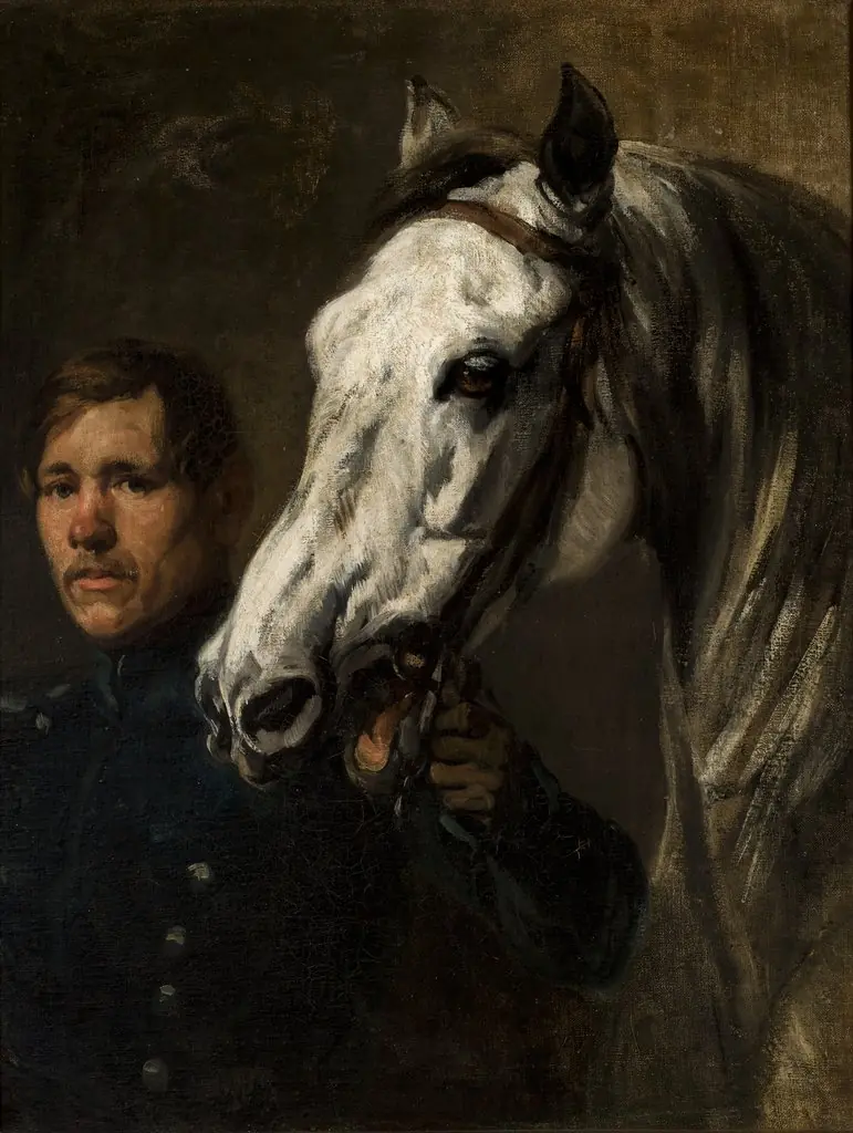 Stable Boy Holding the Horse by the Bridle