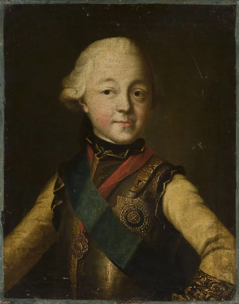 Portrait of a boy from the Romanov family (?), in armour, with the Order of Saint Anne and the star of the Order of St. Andrew the Apostle the First-Called