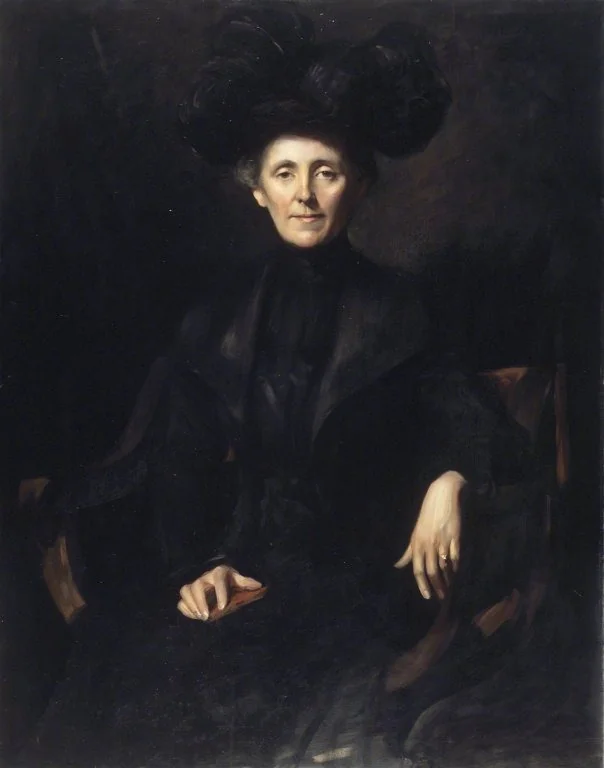 Lady in Black, by Emil Fuchs, oil, 1901