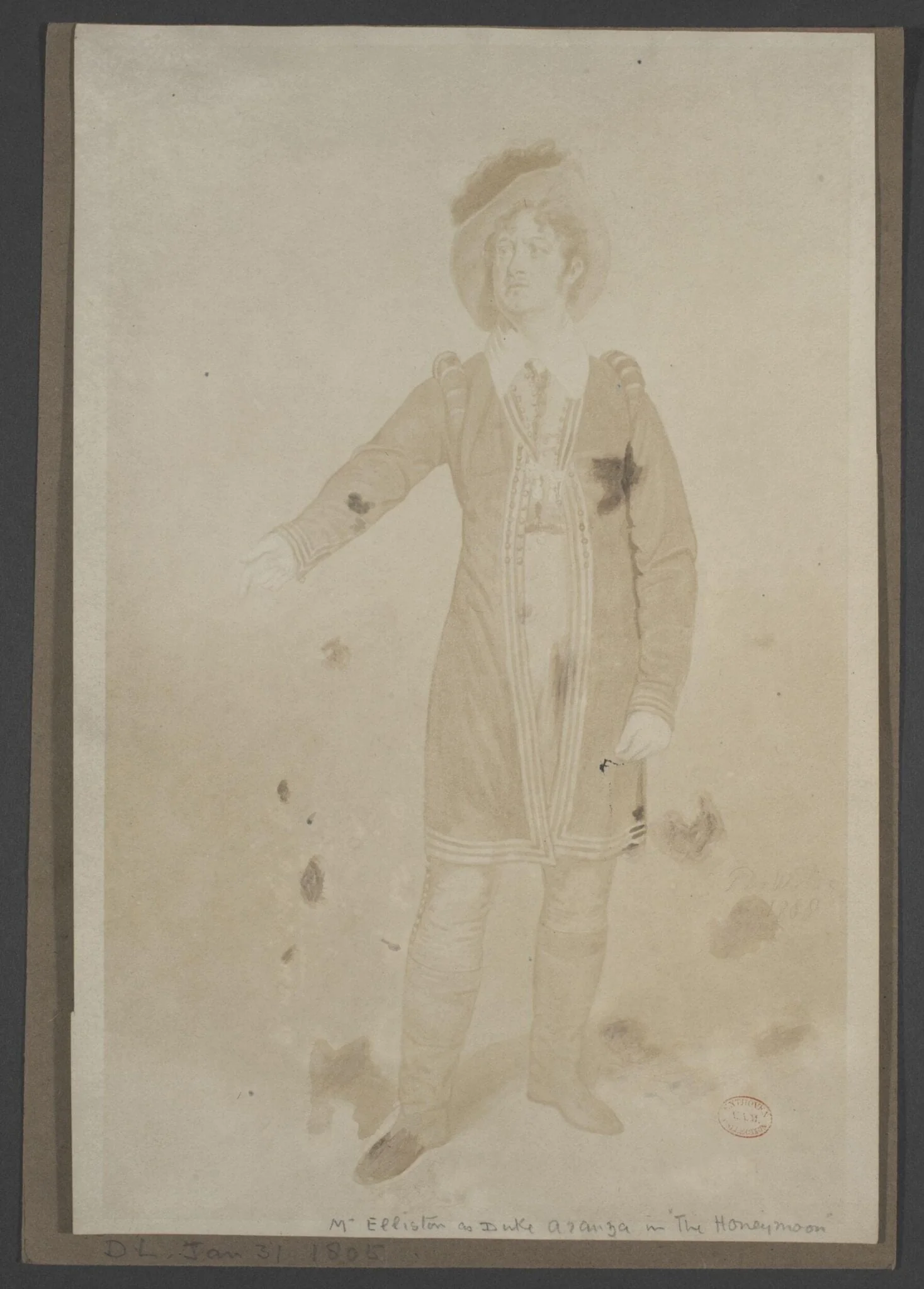 Mr. Elliston as Duke Aranza, by Unknown, 1808