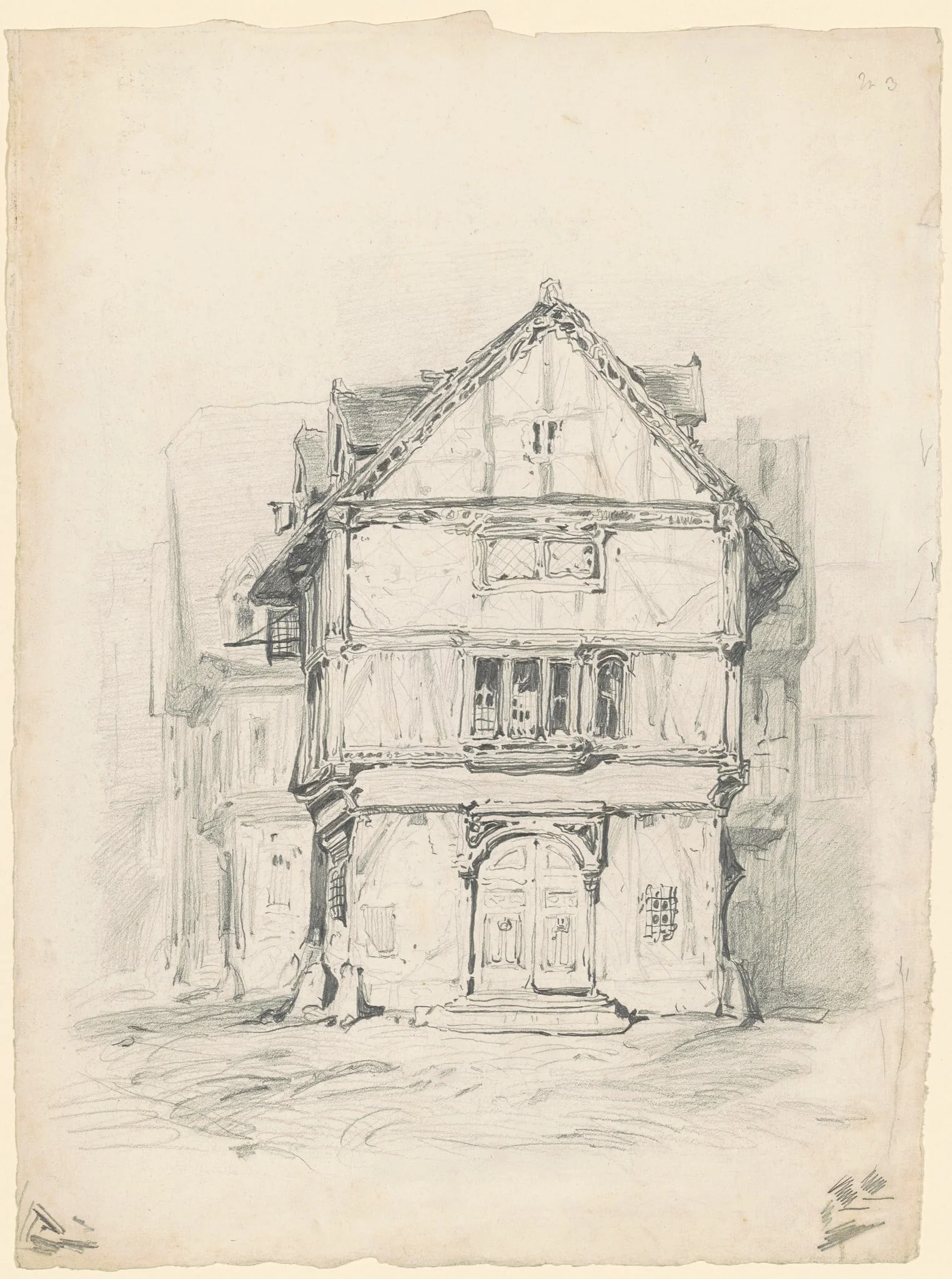 House, by Seth Wells Cheney, graphite, 1838