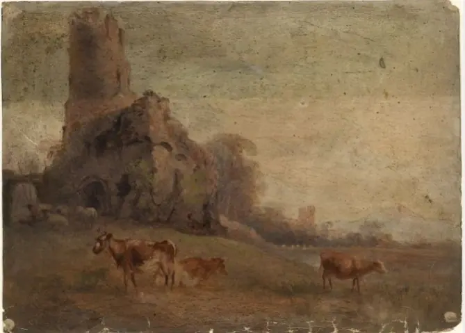 Cattle near a River