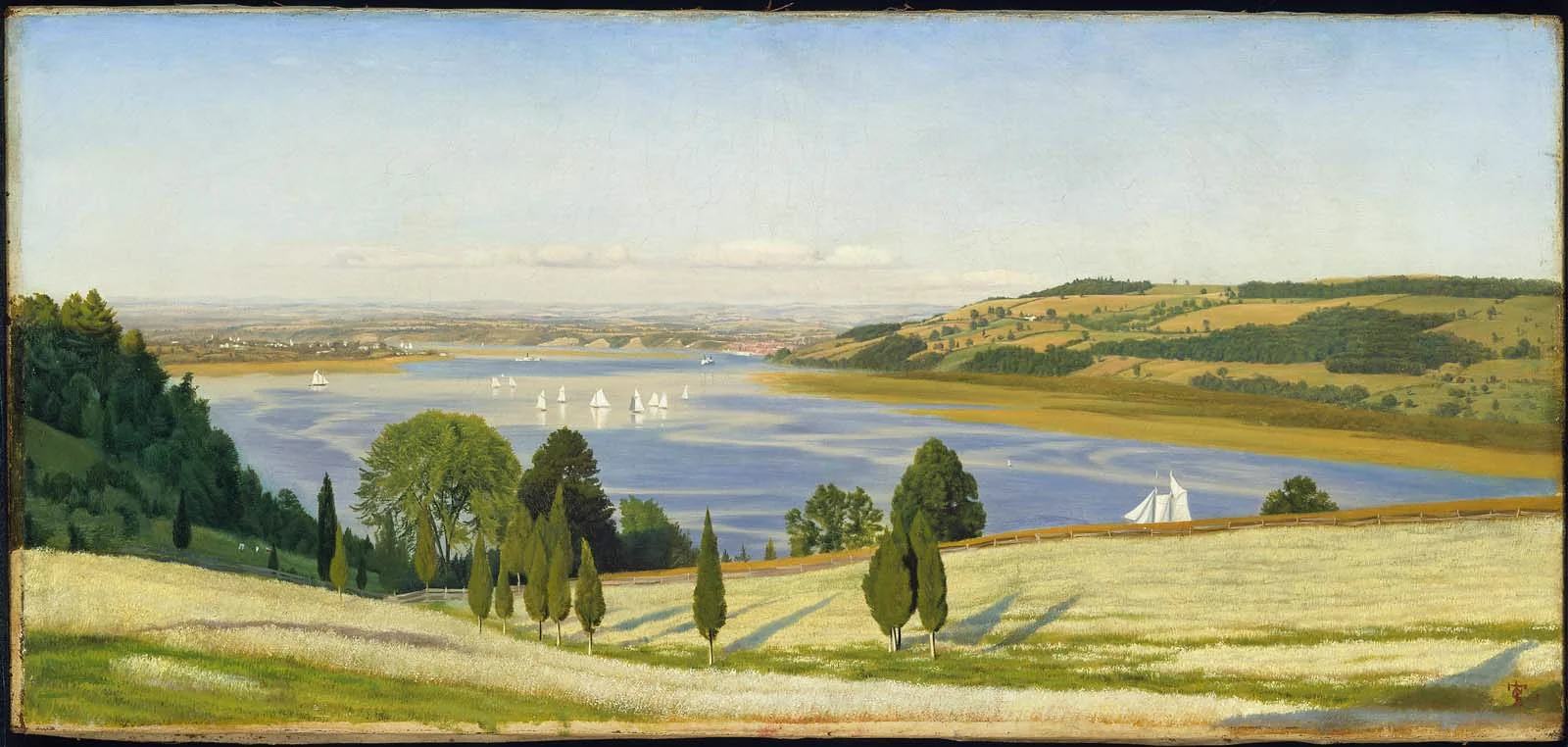 A Buckwheat Field on Thomas Cole's Farm, by Thomas Charles Farrer, oil, 1863