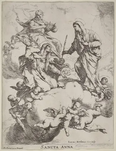 Saint Anne Received by the Virgin and Christ