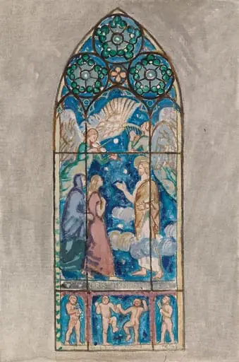 Christus resurrexit, luonnos Porin kirkon lasimaalausta varten