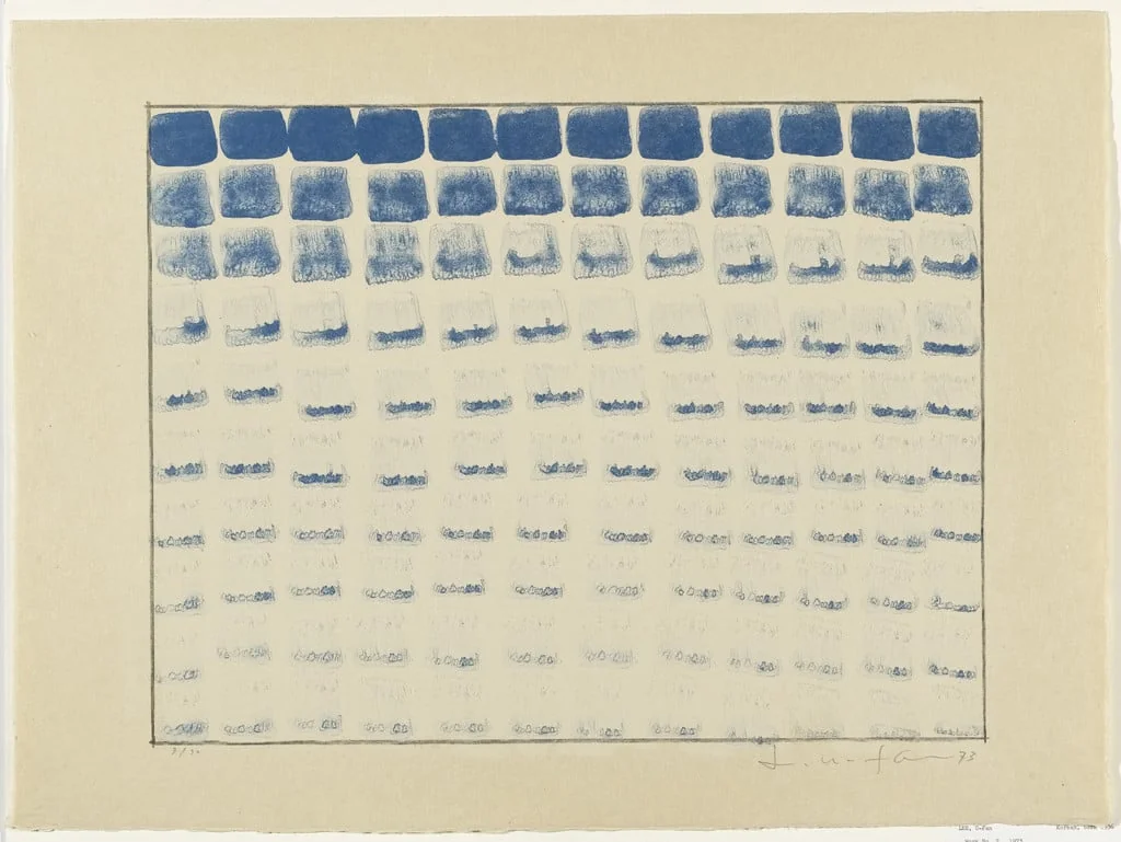 Untitled, by Lee Ufan, ink, 1973