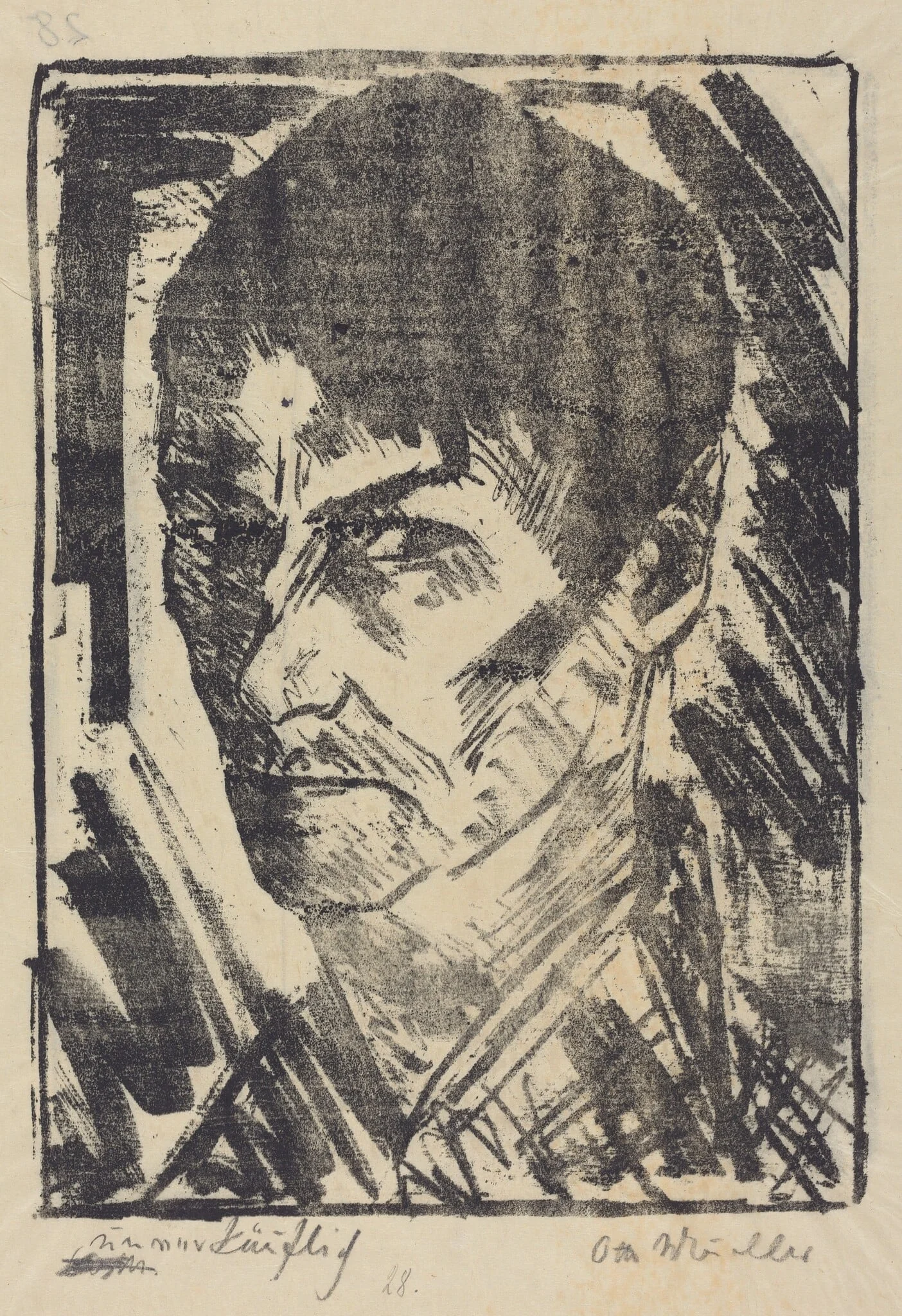 Self-Portrait Facing Left (Selbstbildnis nachlinks)