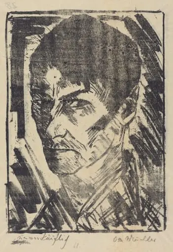 Self-Portrait Facing Left (Selbstbildnis nachlinks)