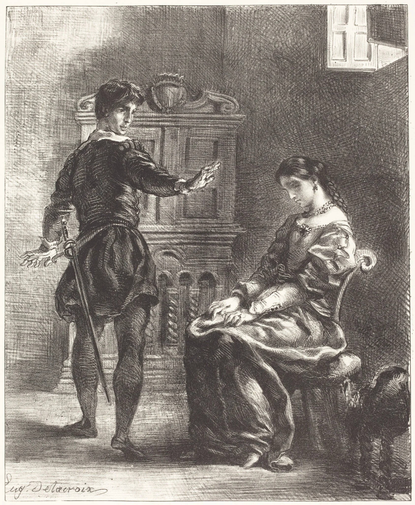 Hamlet and Ophelia (Act III, Scene I)