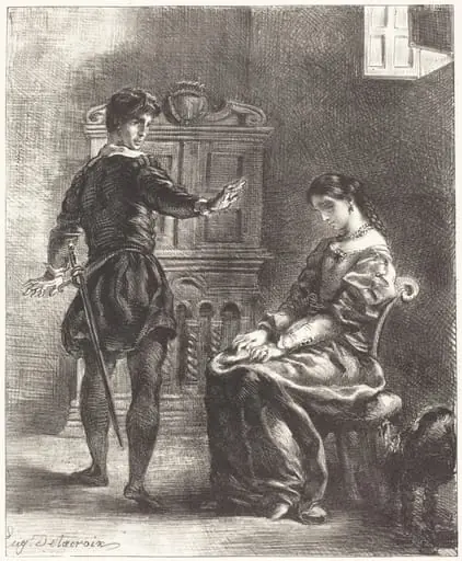 Hamlet and Ophelia (Act III, Scene I)