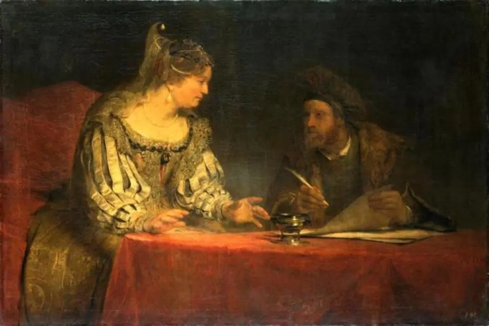 Mordecai and Esther write letters in King Ahasuerus' name (Esther 8)