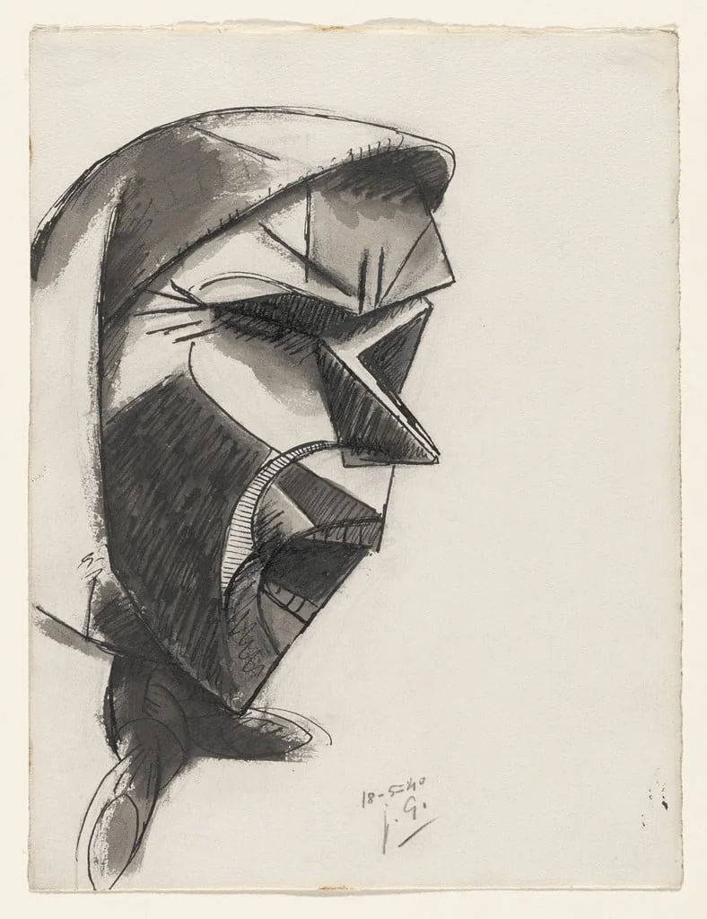 Untitled, by Julio González, ink, 1940