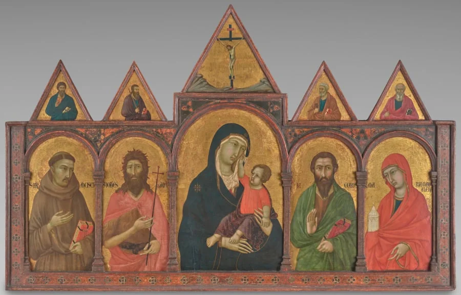 Virgin and Child with Saints, by Ugolino di Nerio, unspecified, 1320