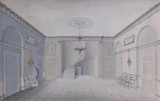 The entrance hall at Lythwood, Baystonhill, Shropshire