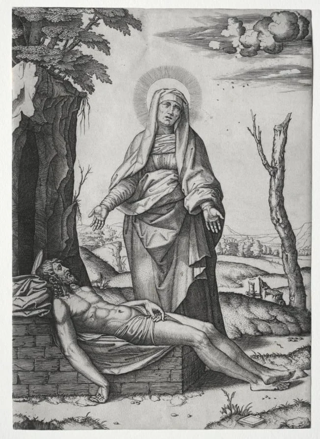 The Pietà, by Marcantonio Raimondi, 1516