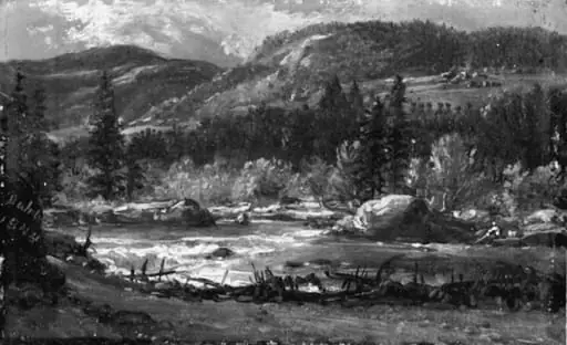 Landscape at Bruflat in Valdres, Norway