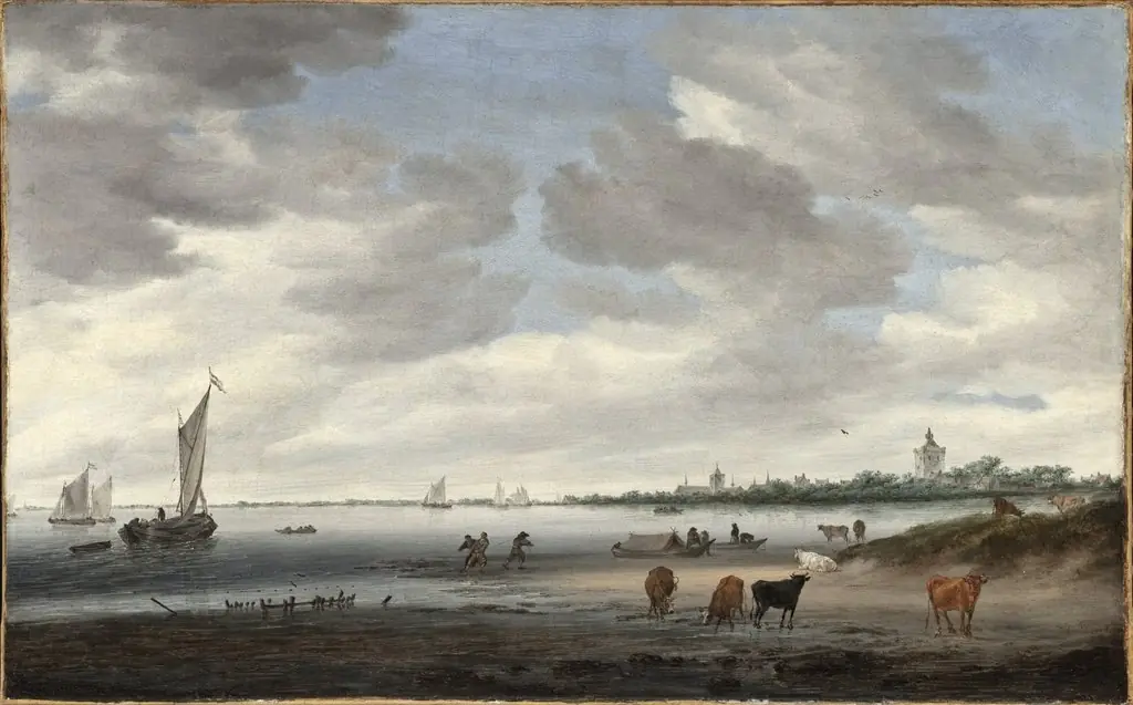 View of the River Lek and the Town of Vianen