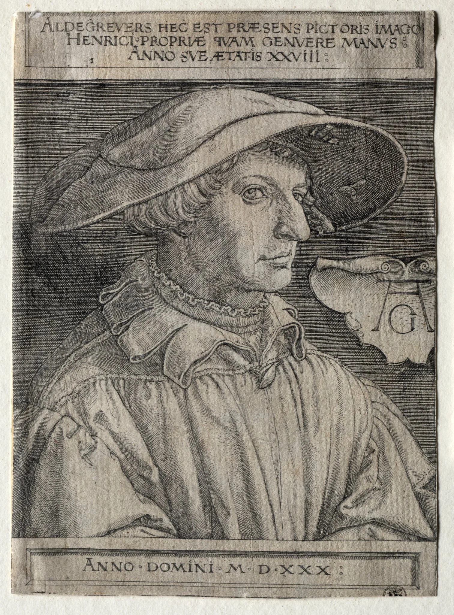 Self-Portrait, by Heinrich Aldegrever, 1530