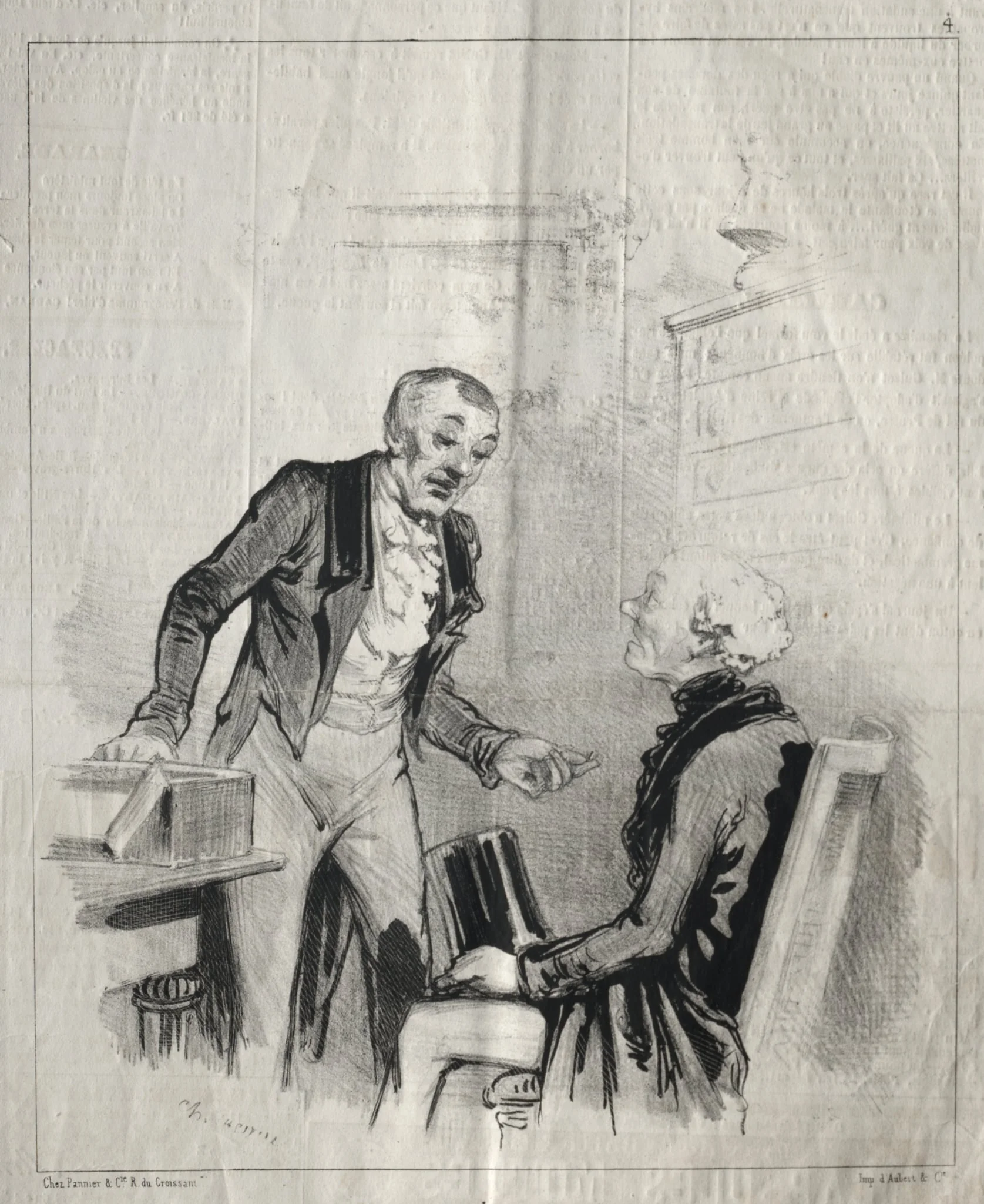 Les Malades et les medicins:  No. 4, Lew Homéopathes, by Cham, 1804