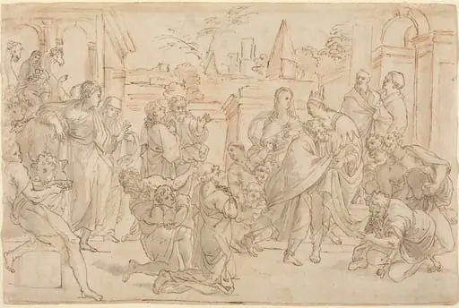 Joseph and His Brother in Egypt [verso]