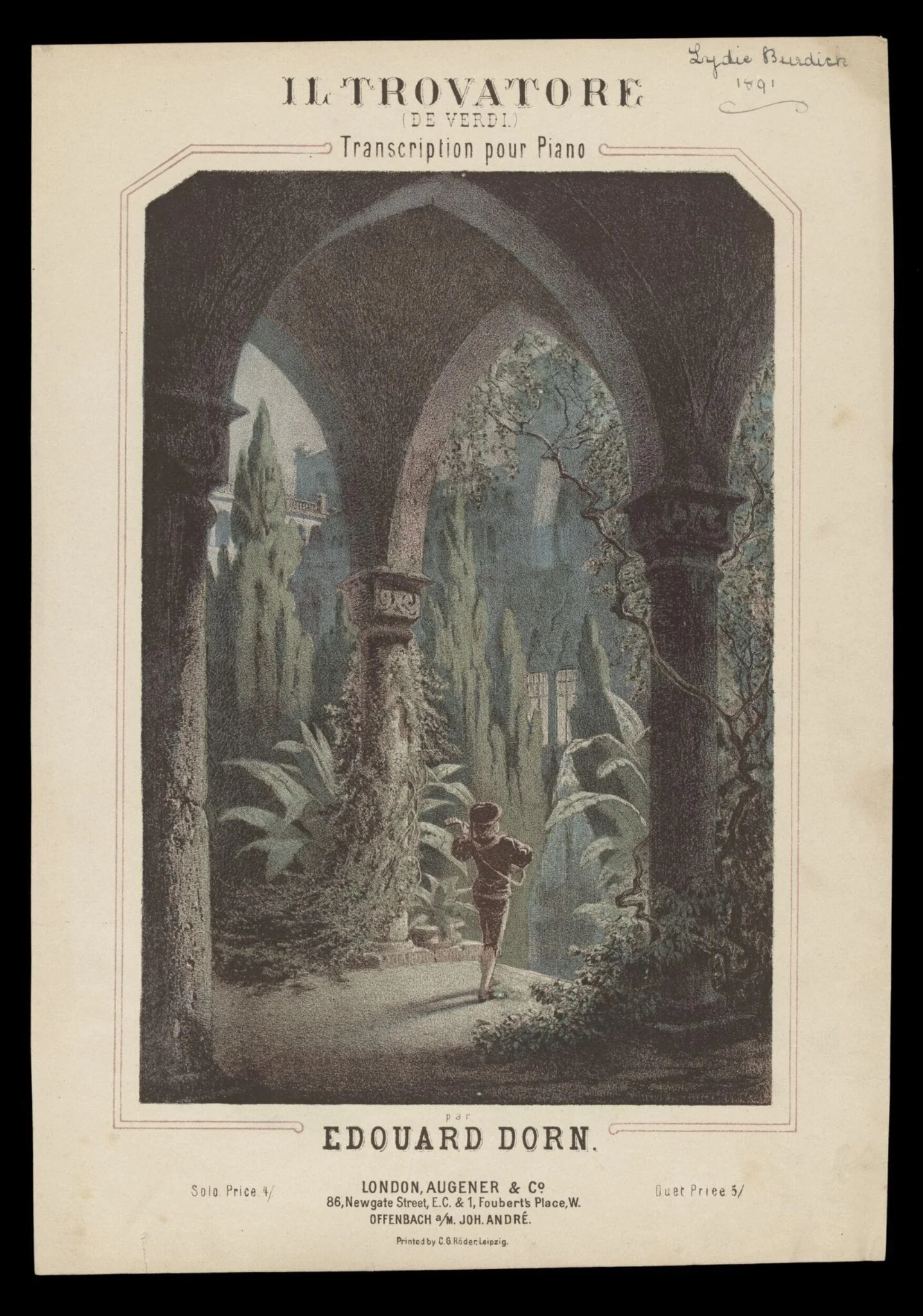 H Beard Print Collection, by Augener & Co., 1891
