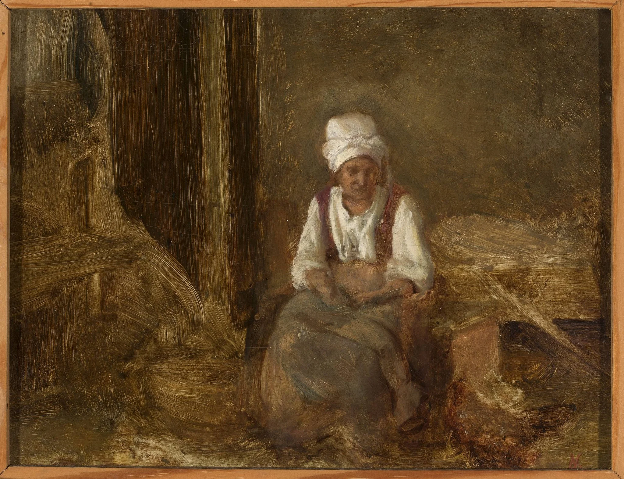Old woman indoors